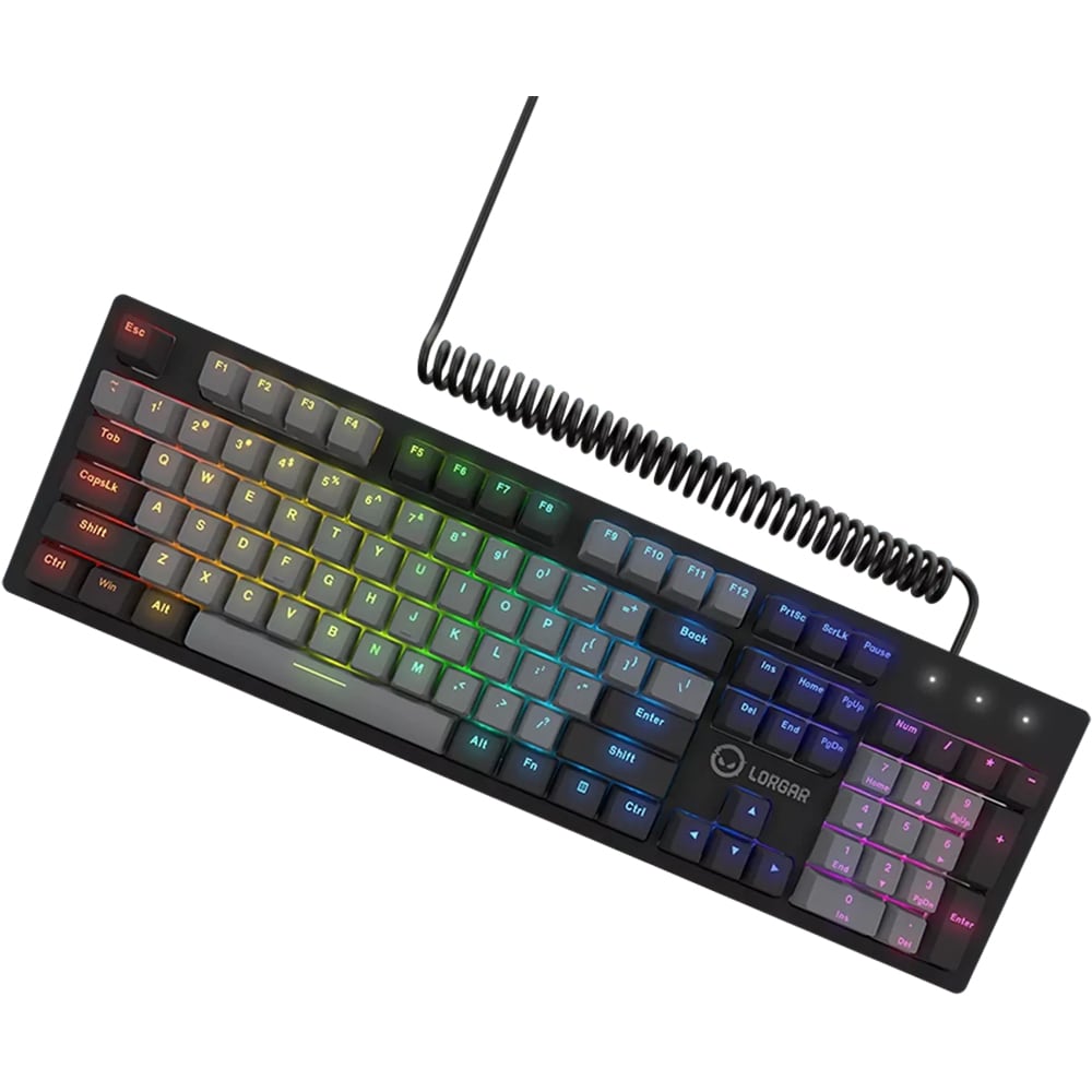Tastatura Gaming mecanica LORGAR Azar 514, USB, Layout US, negru