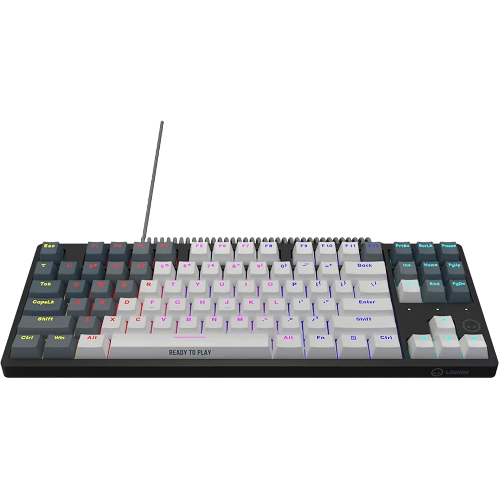 Tastatura Gaming mecanica LORGAR Azar 514 TKL, USB, Layout US, alb