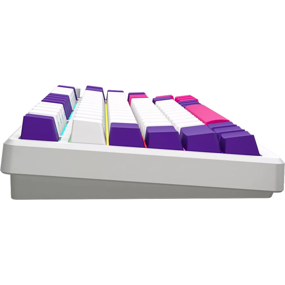 Tastatura Gaming Wireless mecanica LORGAR KBP7075W, USB, Layout US, alb