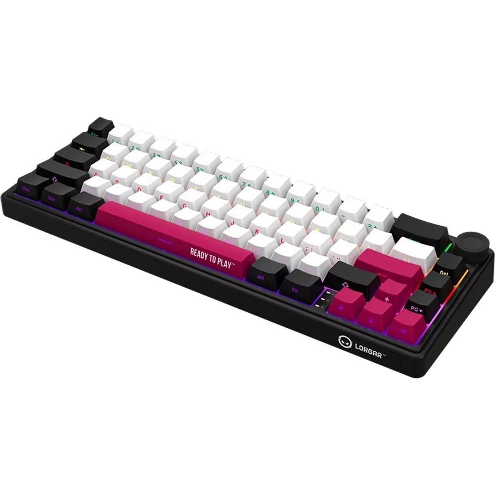 Tastatura Gaming Wireless mecanica LORGAR KBP70MW, USB, Layout US, negru