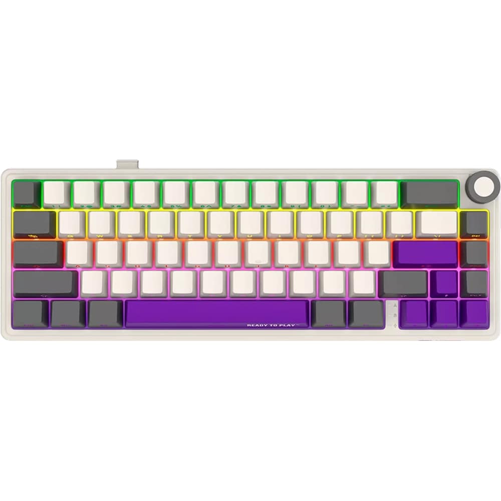 Tastatura Gaming Wireless mecanica LORGAR KBP70MW, USB, Layout US, bej