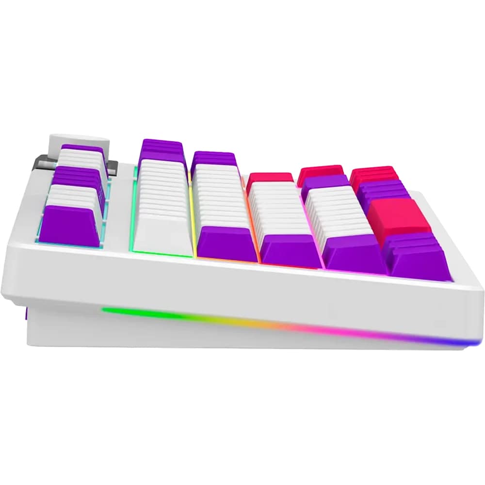 Tastatura Gaming Wireless mecanica LORGAR KBP70TKLW, Bluetooth, USB, Layout US, alb