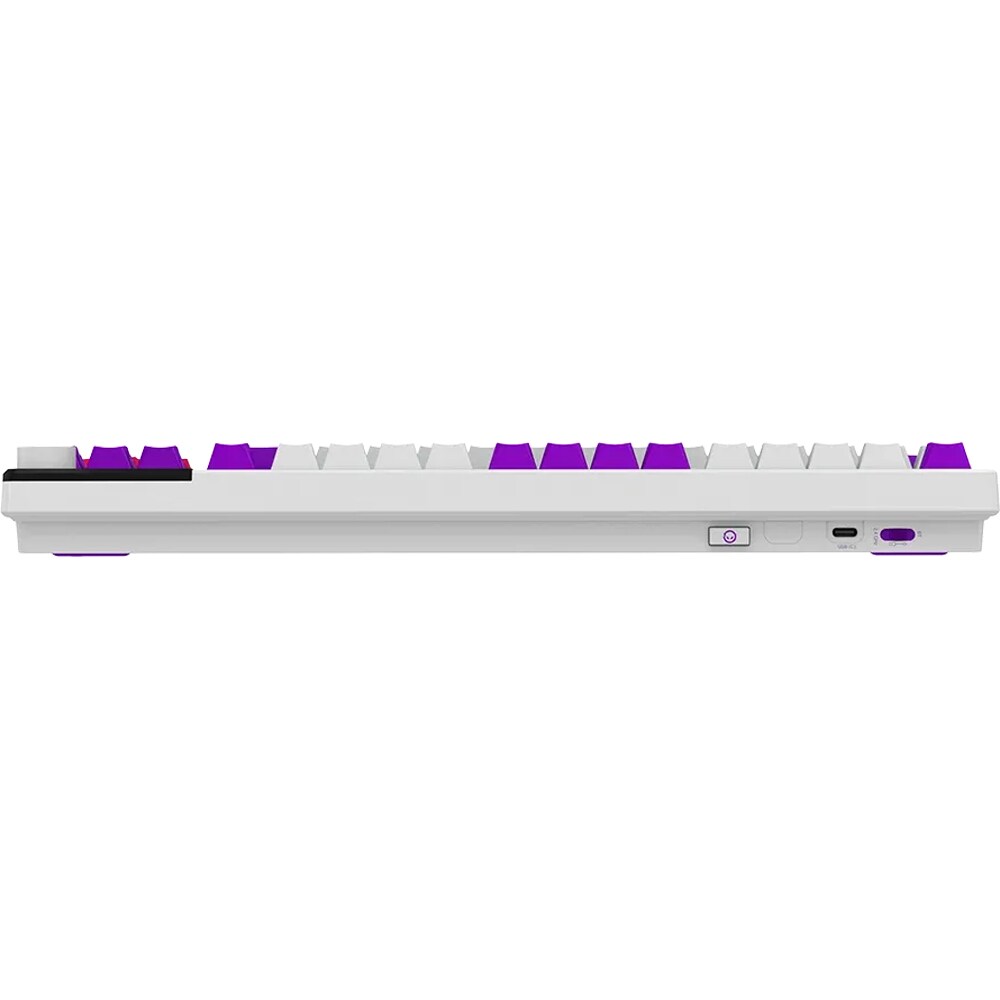 Tastatura Gaming Wireless mecanica LORGAR KBP70TKLW, Bluetooth, USB, Layout US, alb