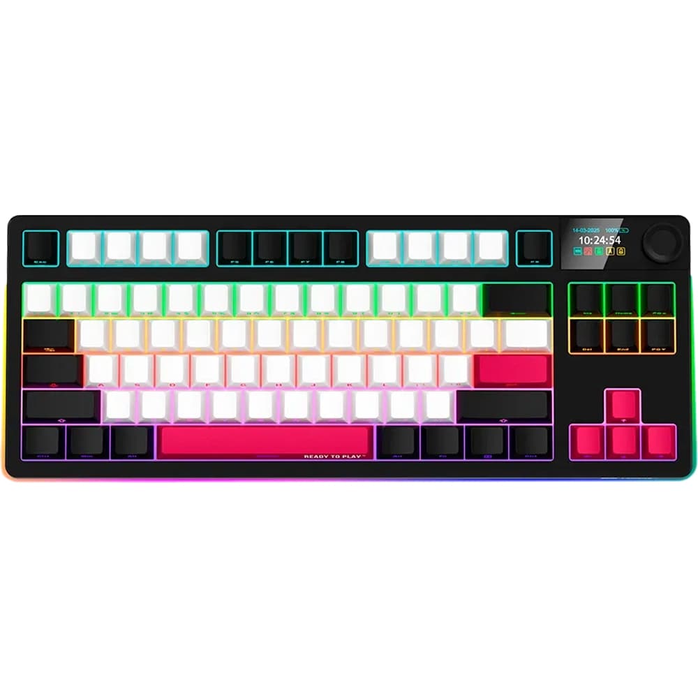 Tastatura Gaming Wireless mecanica LORGAR KBP70TKLW, Bluetooth, USB, Layout US, negru