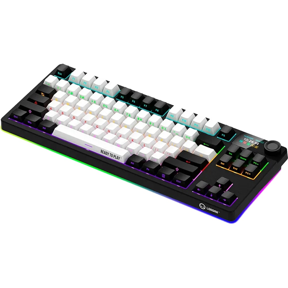 Tastatura Gaming Wireless mecanica LORGAR KBP70TKLW, Bluetooth, USB, Layout US, negru