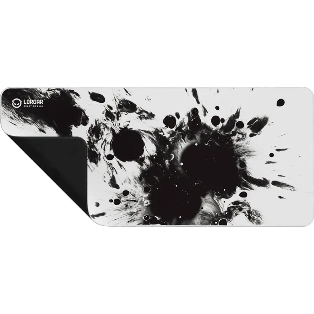 Mouse Pad Gaming LORGAR Advanced MPA14XL, alb-negru