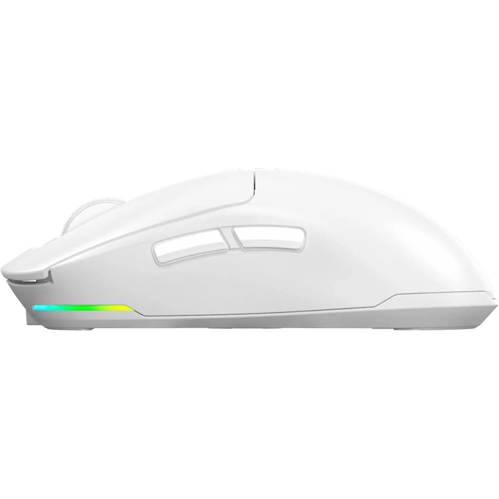 Mouse Gaming Wireless LORGAR MSA10W, 12000 dpi, alb