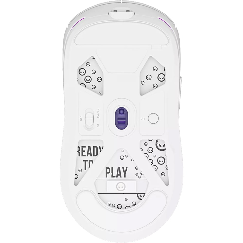 Mouse Gaming Wireless LORGAR MSA10W, 12000 dpi, alb