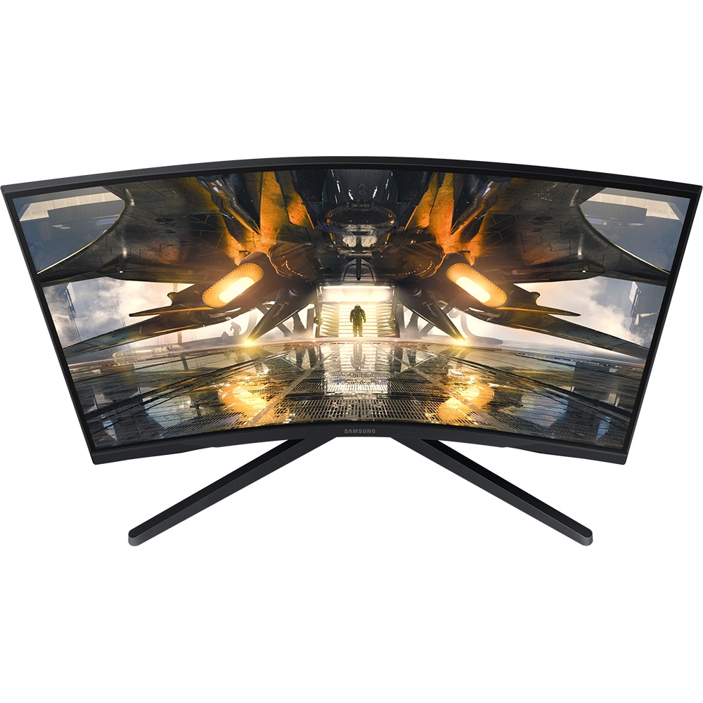 Monitor Gaming curbat LED VA SAMSUNG Odyssey G55A LS27AG550EUXXU, 27", WQHD, 165Hz, AMD FreeSync Premium, HDR10, negru