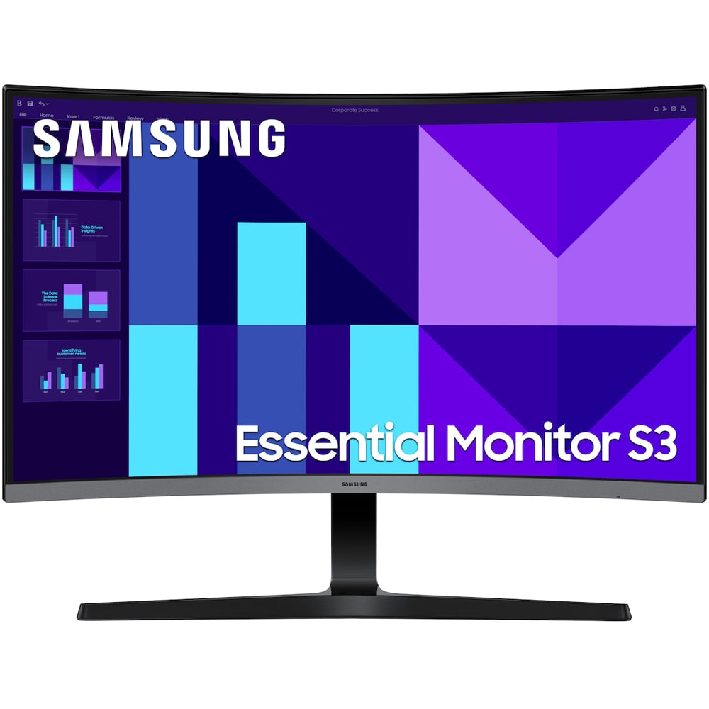 Monitor Gaming curbat LED VA SAMSUNG Essential S3 S39GD LS27D392GAUXEN, 27", Full HD, 100Hz, negru