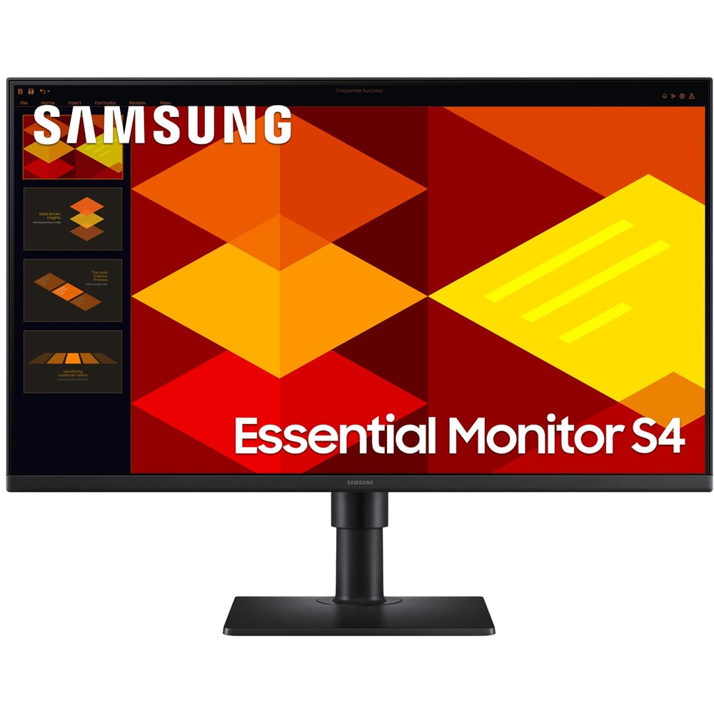 Monitor LED IPS SAMSUNG Essential S4 S40GD LS27D406GAUXEN, 27", Full HD, 100Hz, boxe, pivot, negru