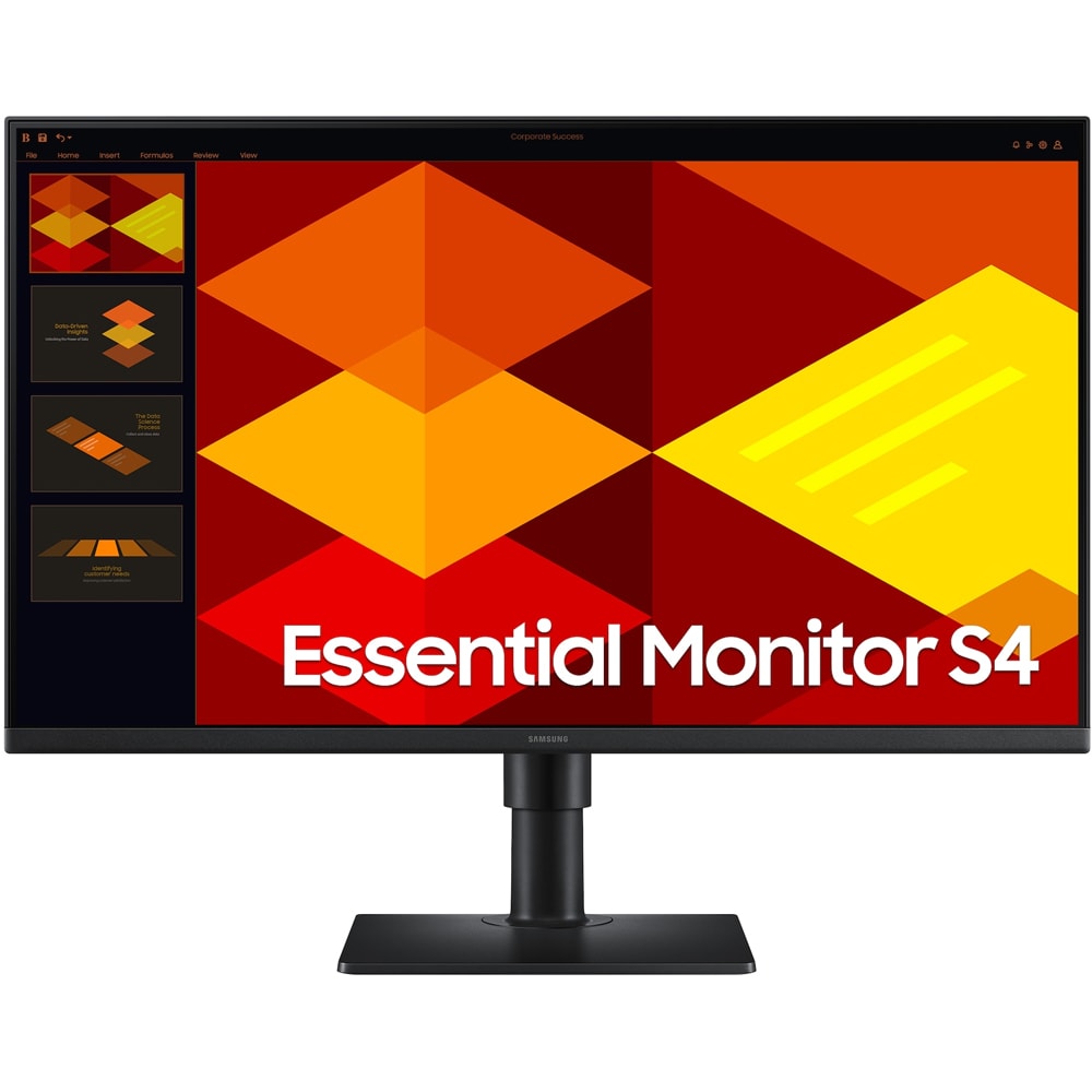 Monitor LED IPS SAMSUNG Essential S4 S40GD LS27D406GAUXEN, 27", Full HD, 100Hz, boxe, pivot, negru
