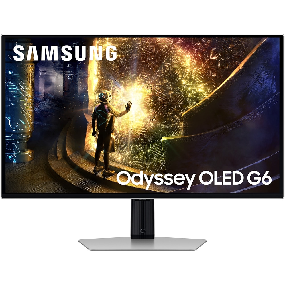 Monitor Gaming OLED SAMSUNG Odyssey G6 LS27DG610SUXEN, 27", QHD, 240Hz, AMD FreeSync Premium Pro, HDR10+, argintiu