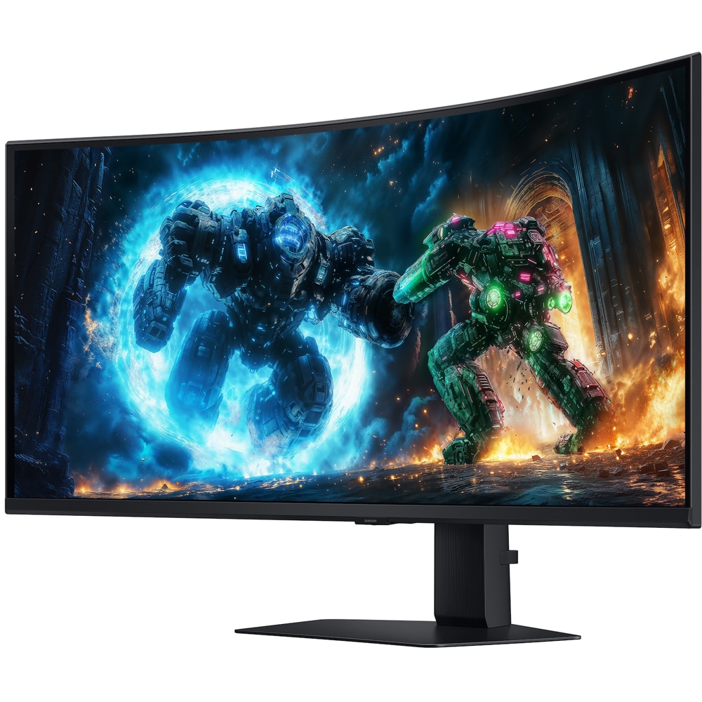 Monitor Gaming curbat LED VA SAMSUNG Odyssey G7 LS40FG750EUXEN, 40", WUHD, 180Hz, AMD FreeSync Premium Pro, negru