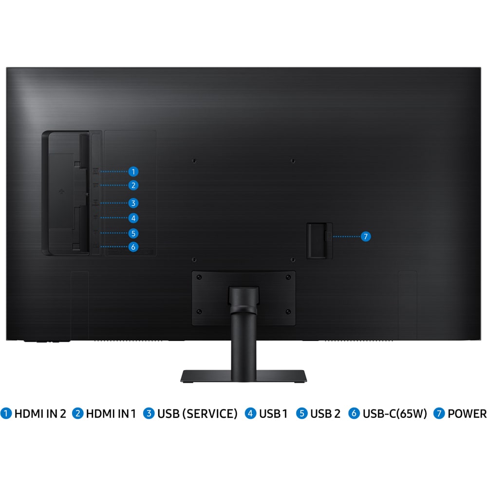 Monitor Smart LED VA SAMSUNG LS43DM702UUXDU, 43", 4K UHD, 60Hz, HDR10, Boxe, negru