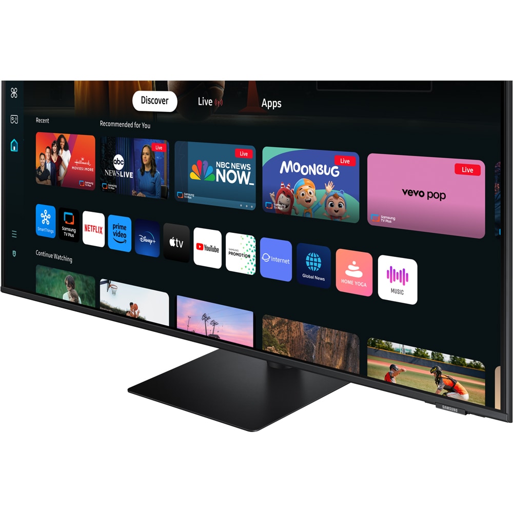 Monitor Smart LED VA SAMSUNG LS43DM702UUXDU, 43", 4K UHD, 60Hz, HDR10, Boxe, negru