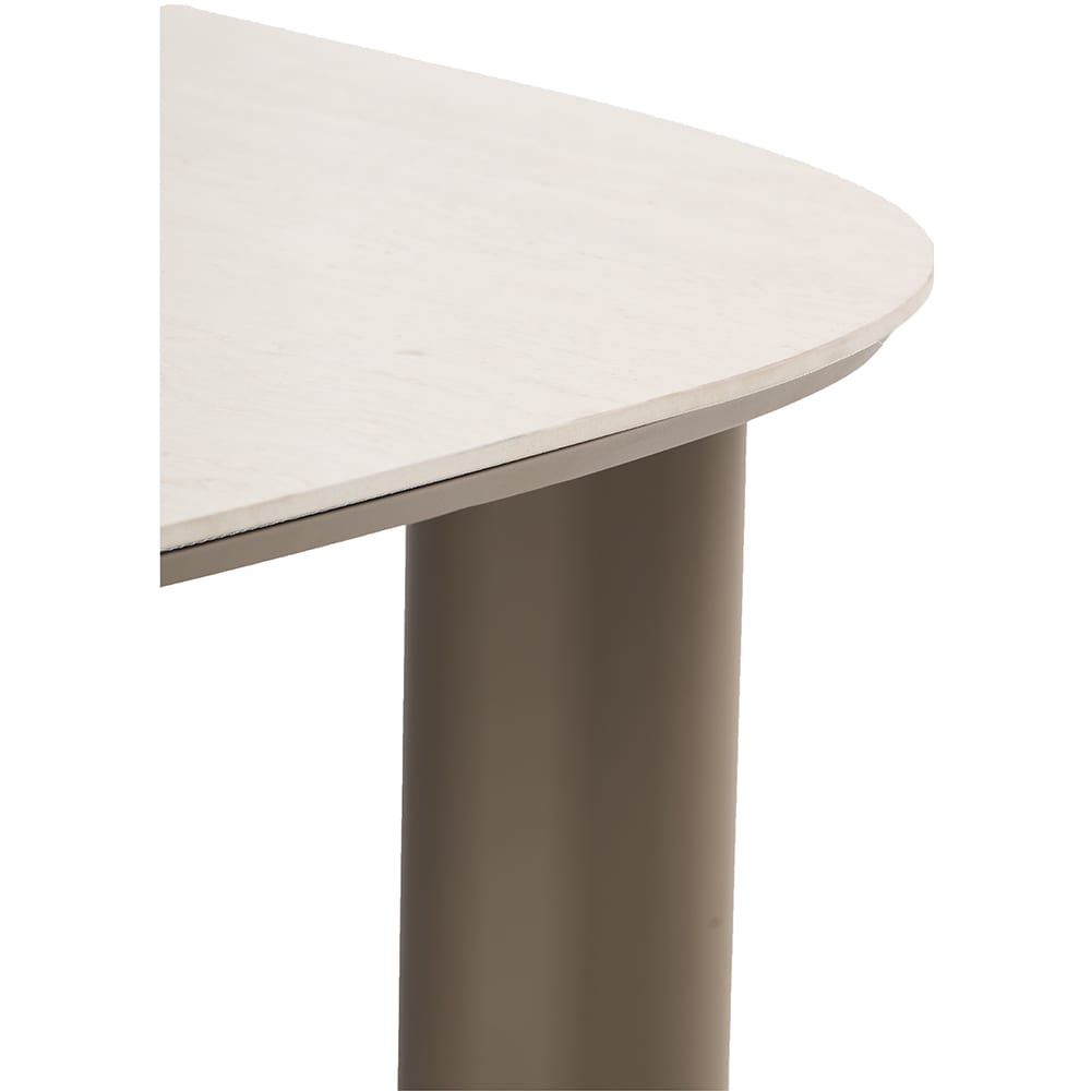Masa terasa LIVINTWIST Scroll, aluminiu, 240 x 120 x 75 cm, taupe