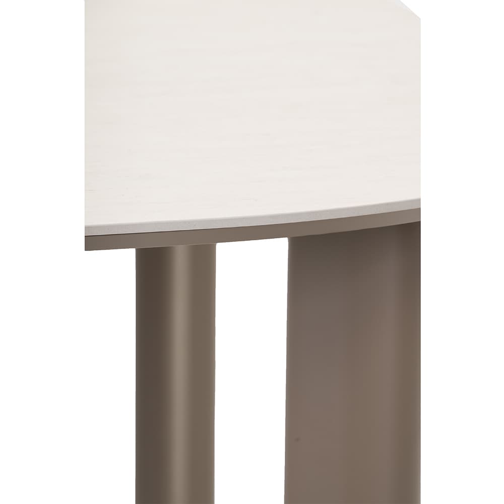 Masa terasa LIVINTWIST Scroll, aluminiu, 240 x 120 x 75 cm, taupe