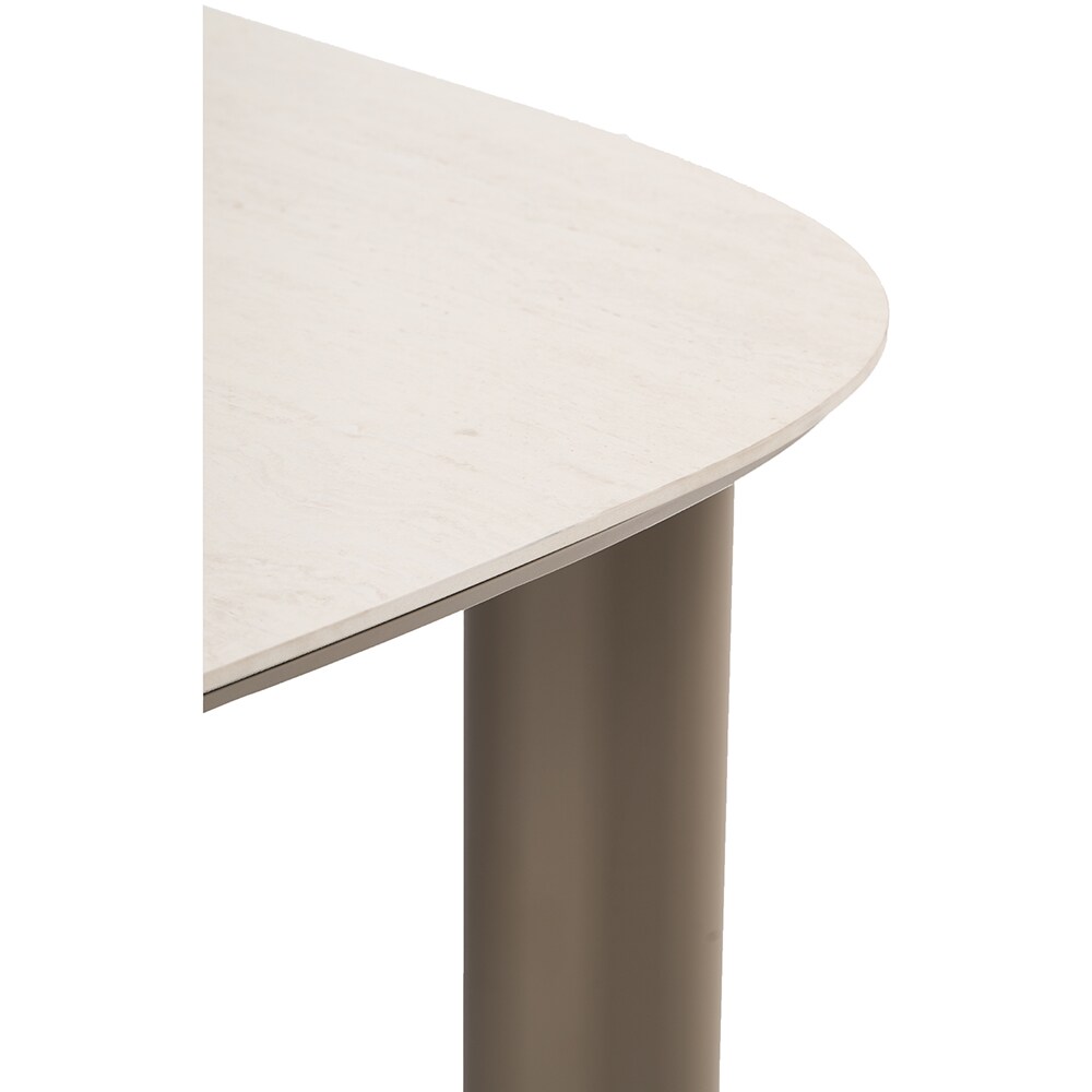 Masa terasa LIVINTWIST Scroll, aluminiu, 240 x 120 x 75 cm, taupe