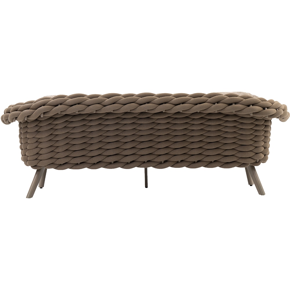 Canapea terasa LIVINTWIST Scroll, aluminiu, 230 x 90 x 79 cm, taupe
