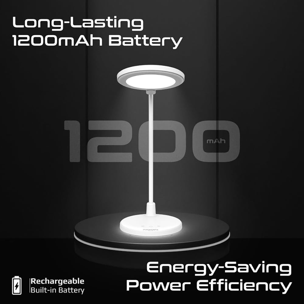 Lampa de birou LED PROMATE Luxo, 6W, 100lm, alb