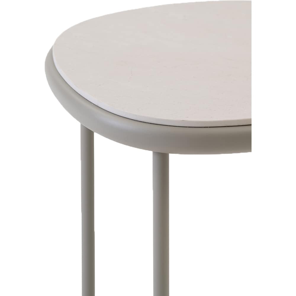 Masa terasa LIVINTWIST Scala 7, aluminiu, 43.5 x 43.5 x 45 cm, kaki