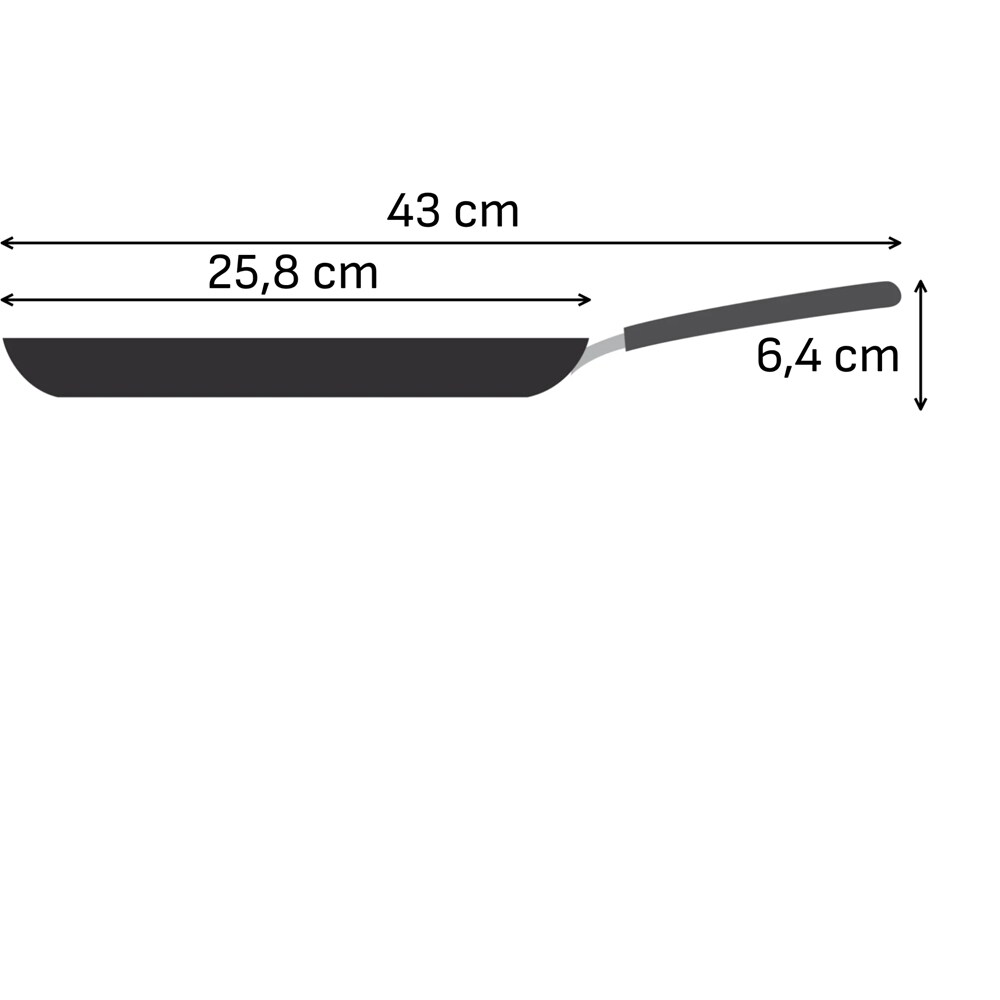 Tigaie clatite Tefal Extra M0001032, 25cm, aluminiu, negru