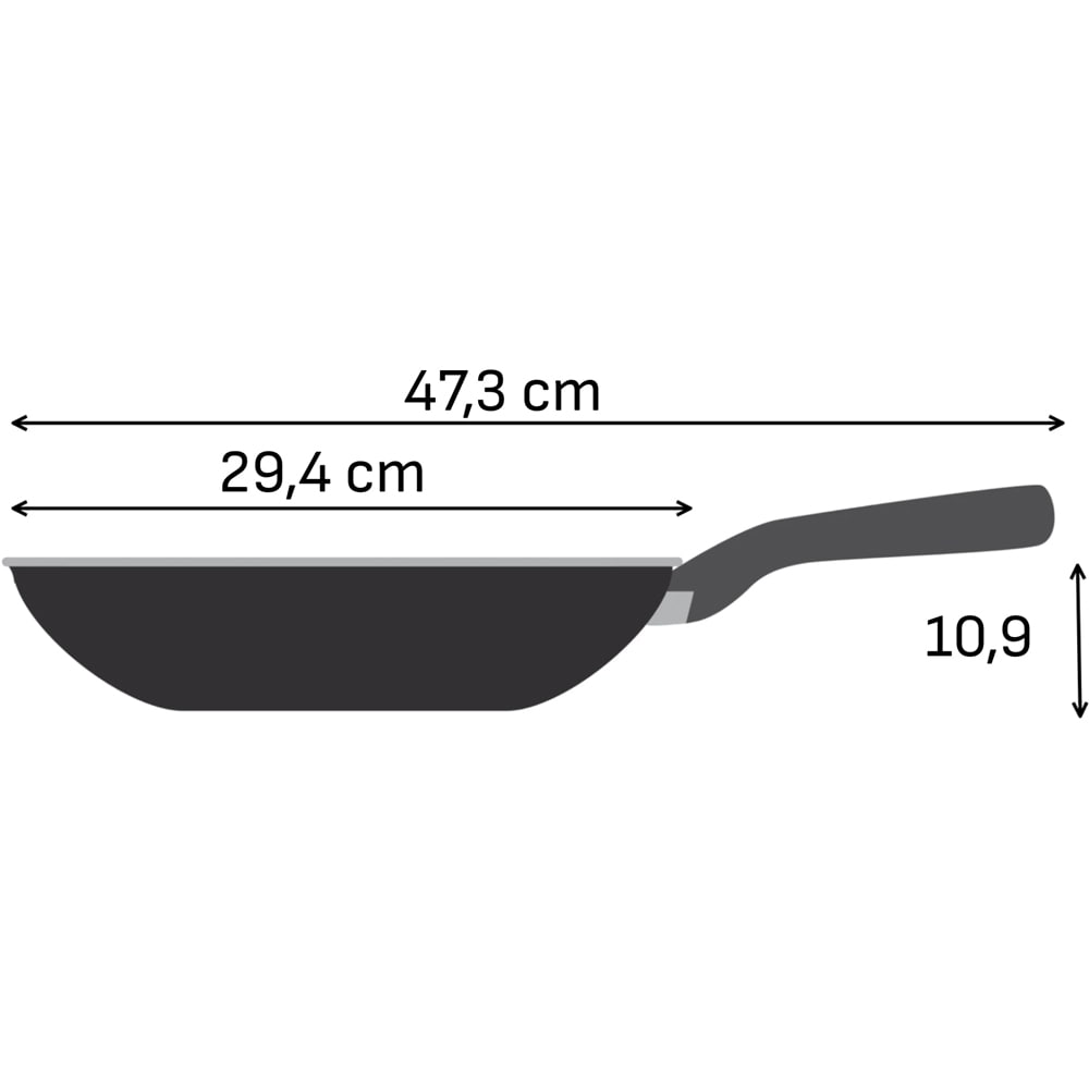 Tigaie wok TEFAL Extra M0001932, 28cm, aluminiu, negru