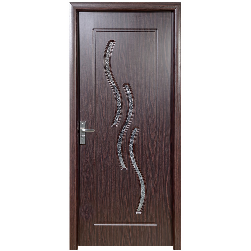 Usa interior M107, cu geam, reversibila, MDF, 70 x 204 cm, wenge