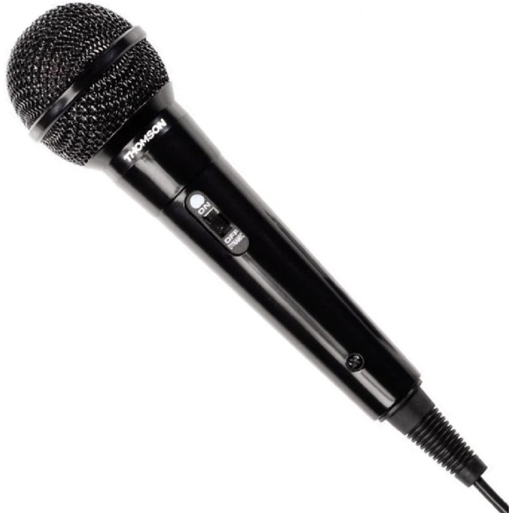 Microfon dinamic karaoke THOMSON M135, Jack 3.5 mm, negru
