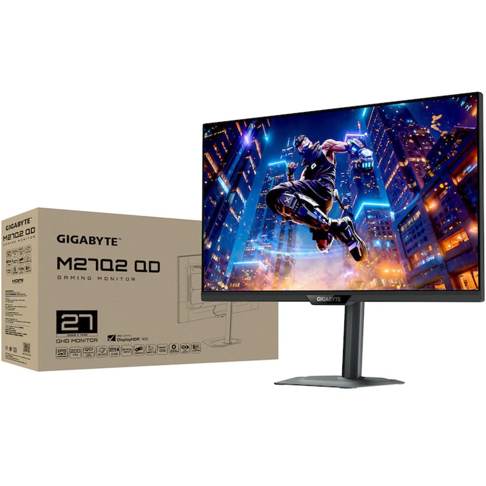 Monitor Gaming LED SS IPS GIGABYTE M27Q2 QD, 27", QHD, 200Hz (OC 210Hz), DisplayHDR 400, USB-C, negru