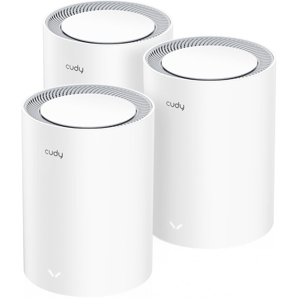 Sistem Wireless Mesh Gigabit CUDY M3600 BE3600, Wi-Fi 7, Dual-Band 688 + 2882 Mbps, 3 buc, alb