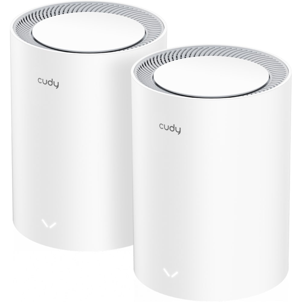 Sistem Wireless Mesh Gigabit CUDY M3000 V2 AX3000, Wi-Fi 6, Dual-Band 574 + 2402 Mbps, 2 buc, alb