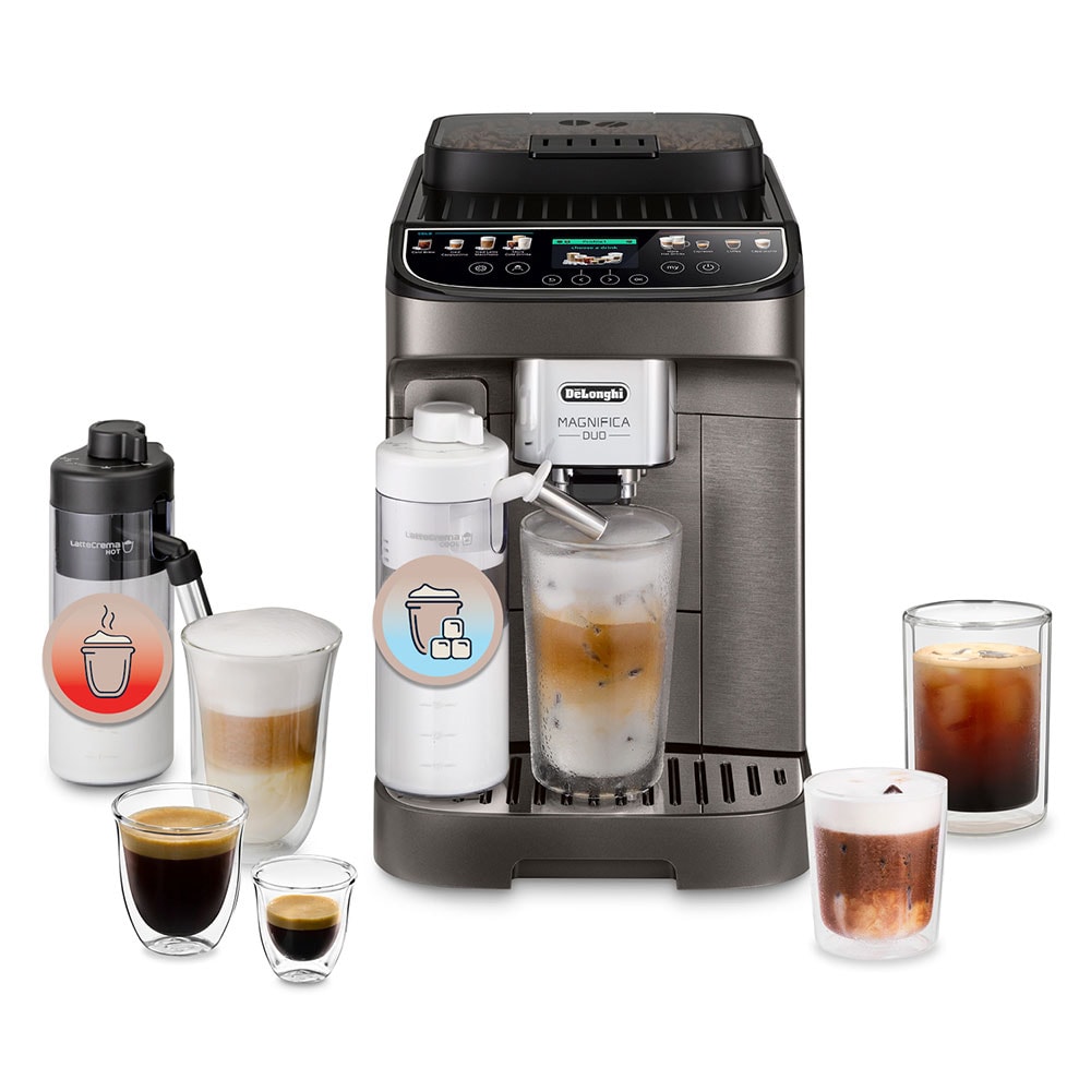 Espressor automat DELONGHI Magnifica Duo ECAM330.80 TXB, 1.9l, 1450W, 15 bar, 20 bauturi calde si reci, bej