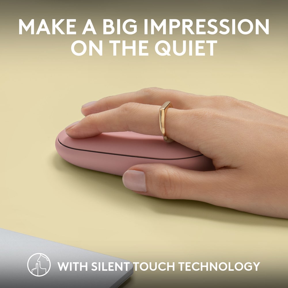 Mouse Bluetooth LOGITECH Pebble 2 M350S, 1000 dpi, roz