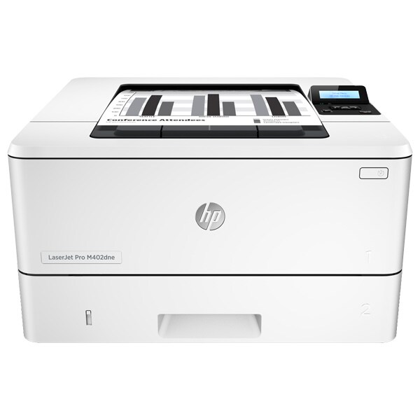 Imprimanta laser monocrom HP LaserJet Pro M402dne, A4, USB, Retea, alb