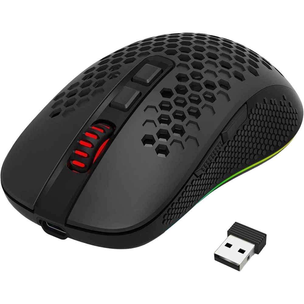 Mouse Gaming Wireless REDRAGON Hana, 8000 dpi, negru