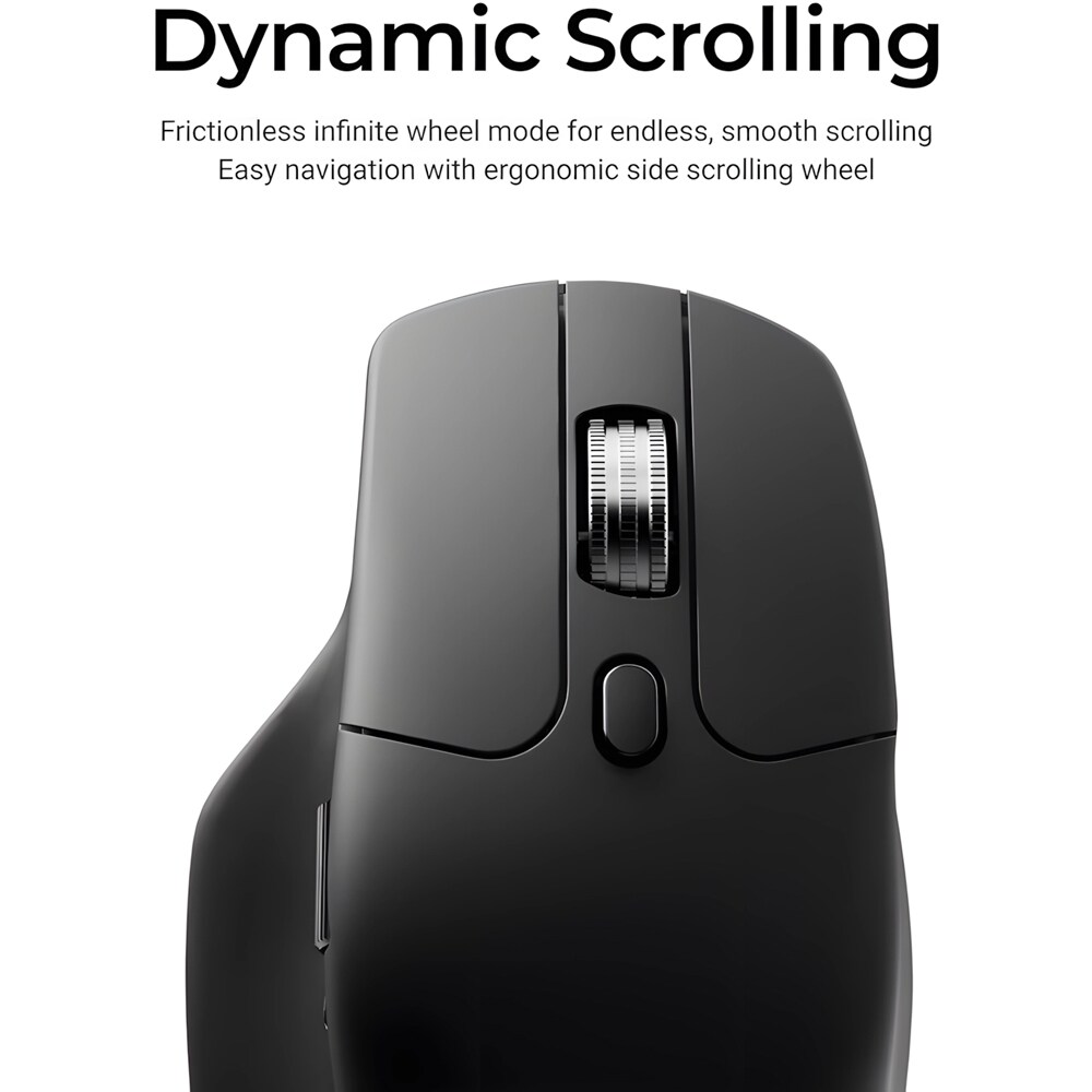 Mouse Wireless KEYCHRON M6, 12000 dpi, silentios, rotita scroll metalica, negru