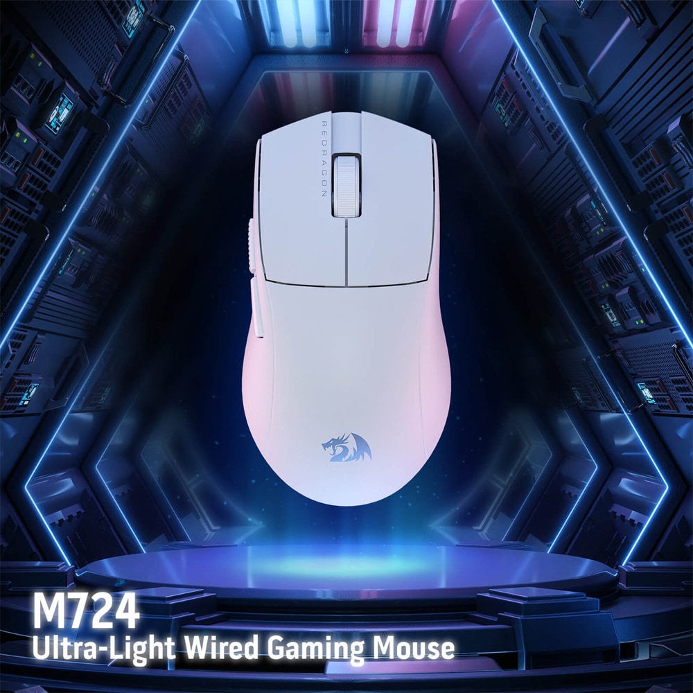 Mouse Gaming REDRAGON K1ng, 12400 dpi, alb