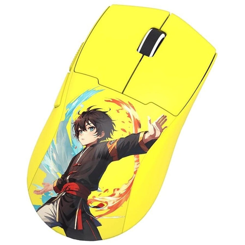 Mouse Gaming Wireless REDRAGON K1ng Max Anime, 26000 dpi, galben