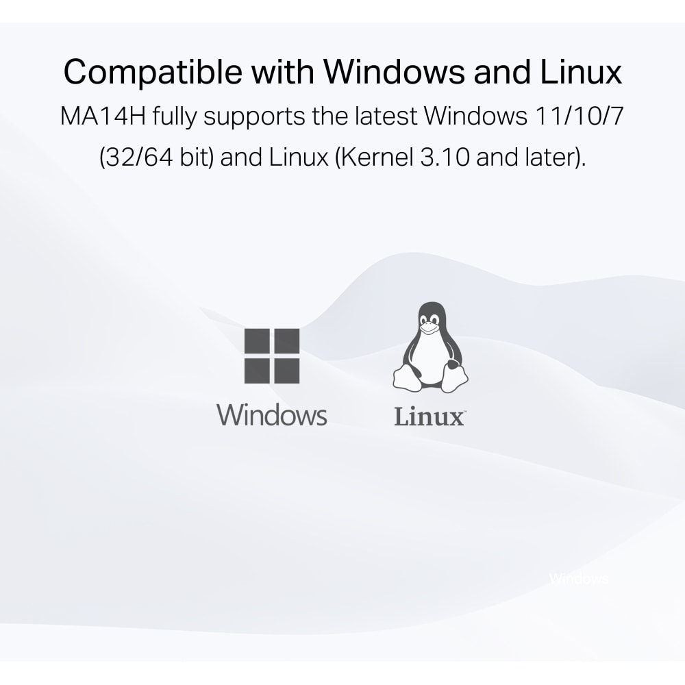 Adaptor USB Wireless MERCUSYS MA14H High-Gain AC1300, 287 Mbps, negru