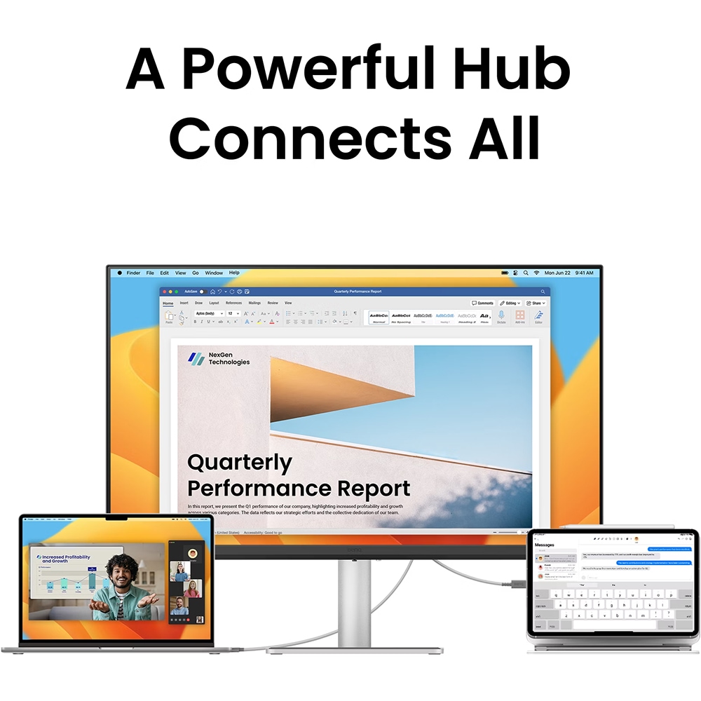 Monitor LED IPS BENQ MA270UP, 27", 4K, 60Hz, HDR10, boxe, gri