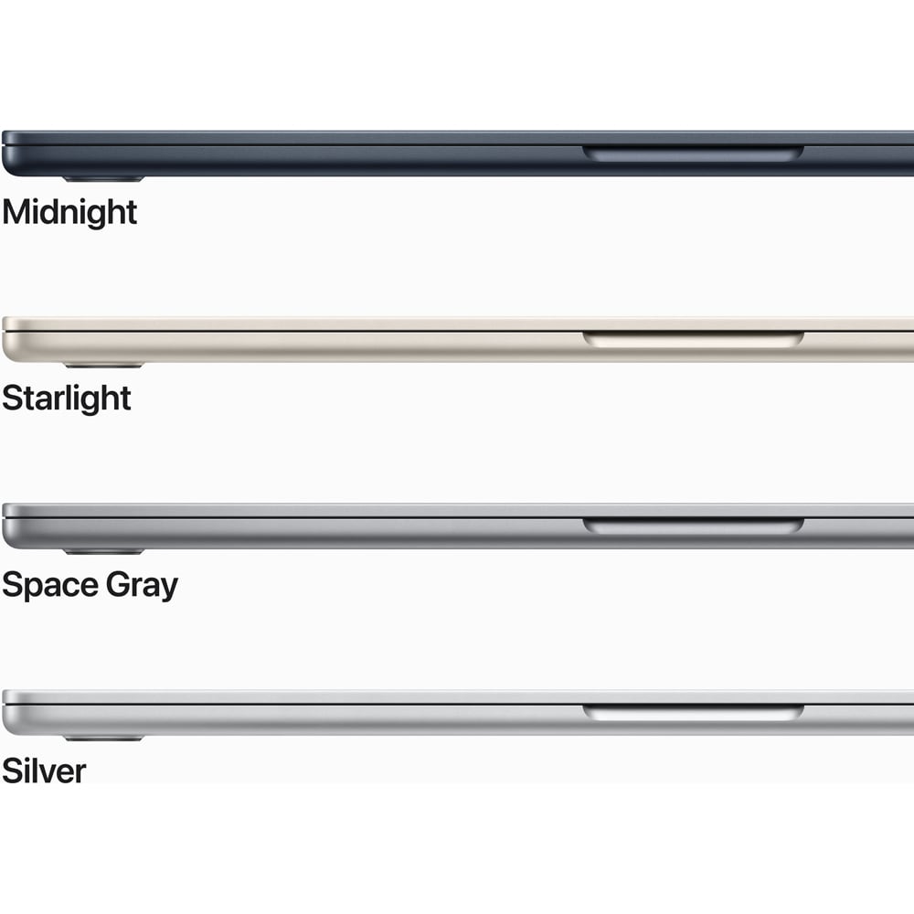 Laptop APPLE MacBook Air 15 z18u001nm, Apple M2, 15.3" Retina Display, 16GB, SSD 1TB, 10-core GPU, macOS Ventura, Midnight, Tastatura layout INT