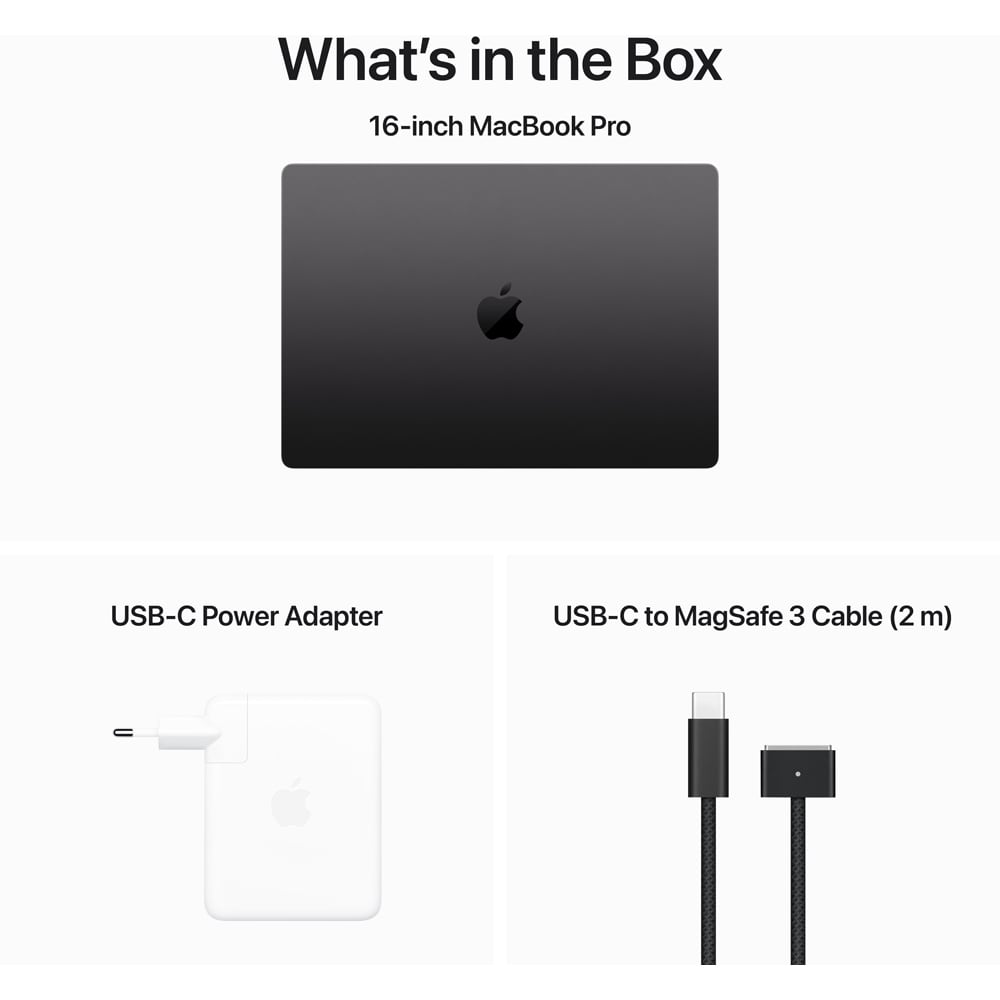 Laptop APPLE MacBook Pro 16 mrw23ro/a, Apple M3 Pro, 16.2" Liquid Retina XDR, 36GB, SSD 512GB, 18-core GPU, macOS Sonoma, Space Black - Tastatura layout INT