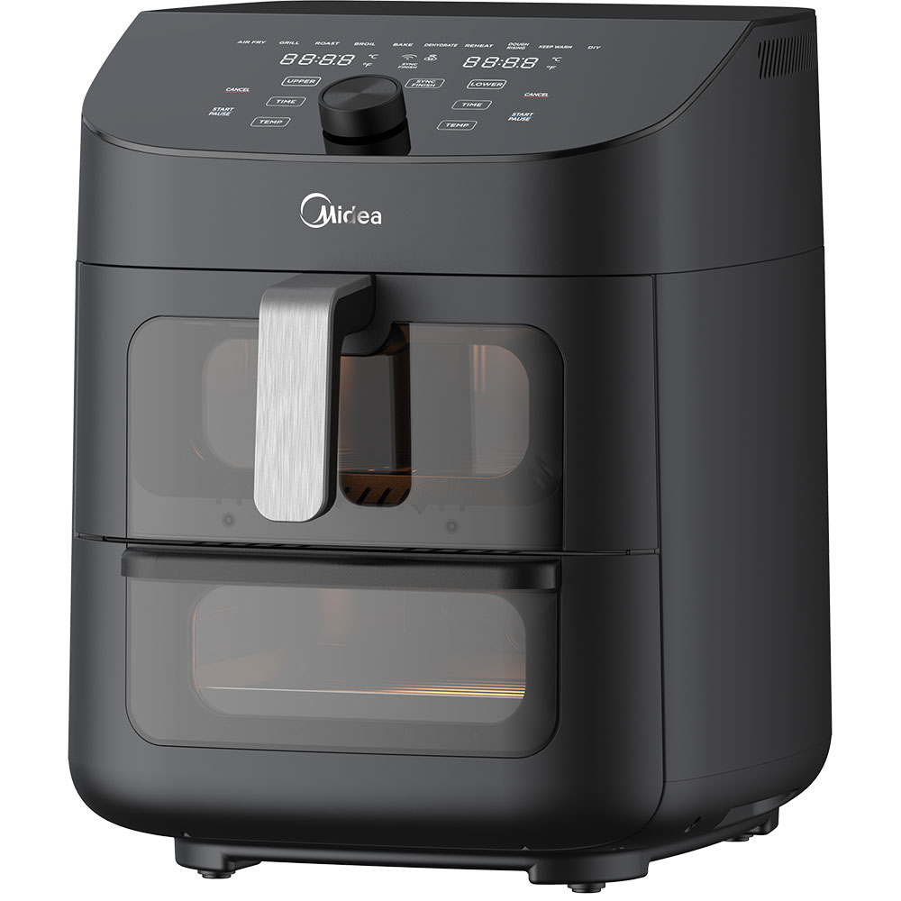 Friteuza cu aer cald dubla MIDEA MAD1100DADK, 3.5kg, 11l, 1850W, negru