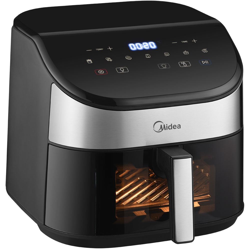 Friteuza cu aer cald MIDEA MAD55000ADK0, 2kg, 6l, 2250W, negru-argintiu