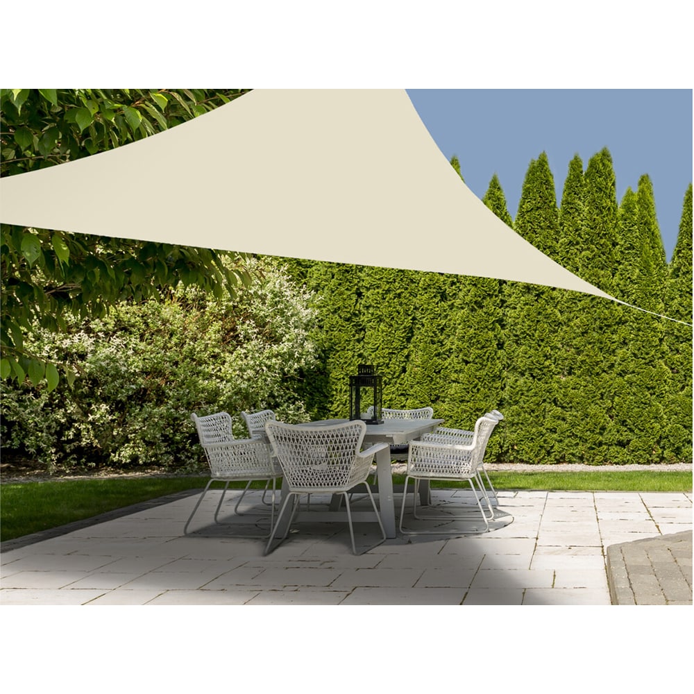 Copertina terasa AMBIANCE Triangle M, poliester, 300 x 300 cm, alb