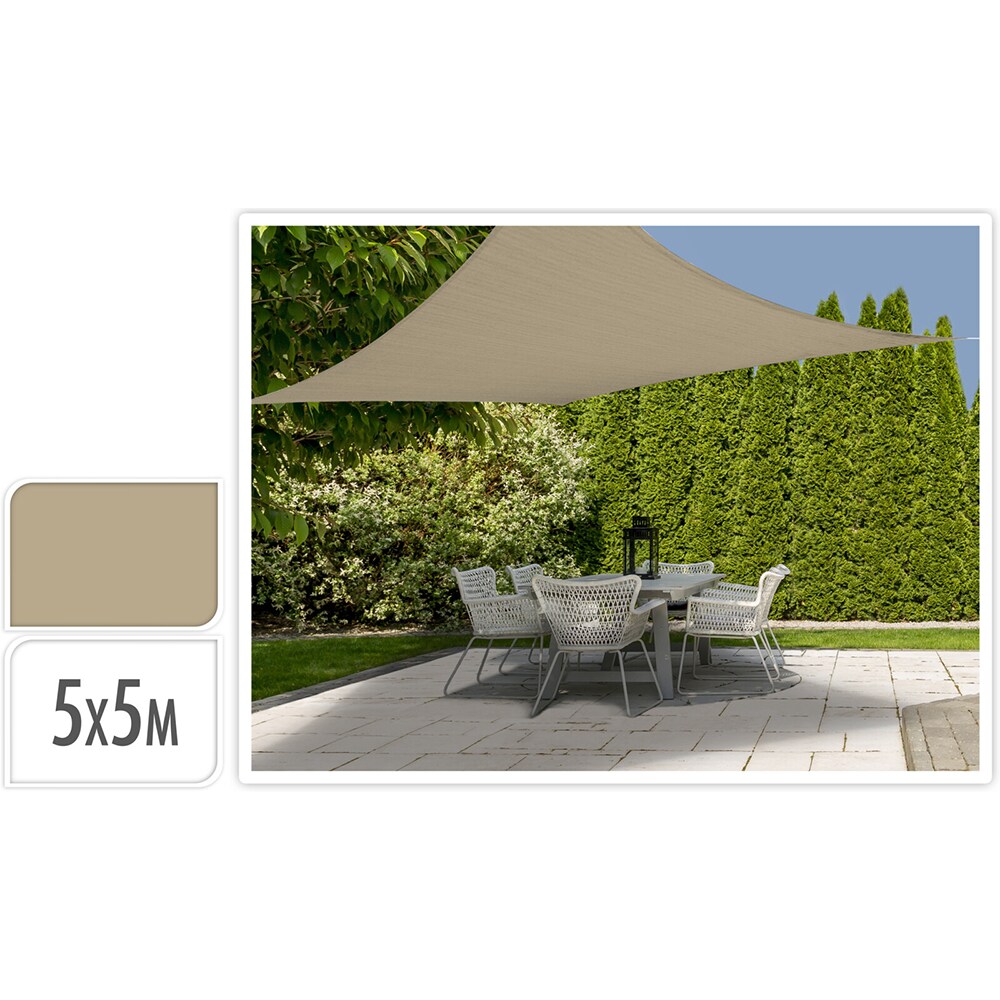 Copertina terasa AMBIANCE Square M, poliester, 500 x 500 cm, bej