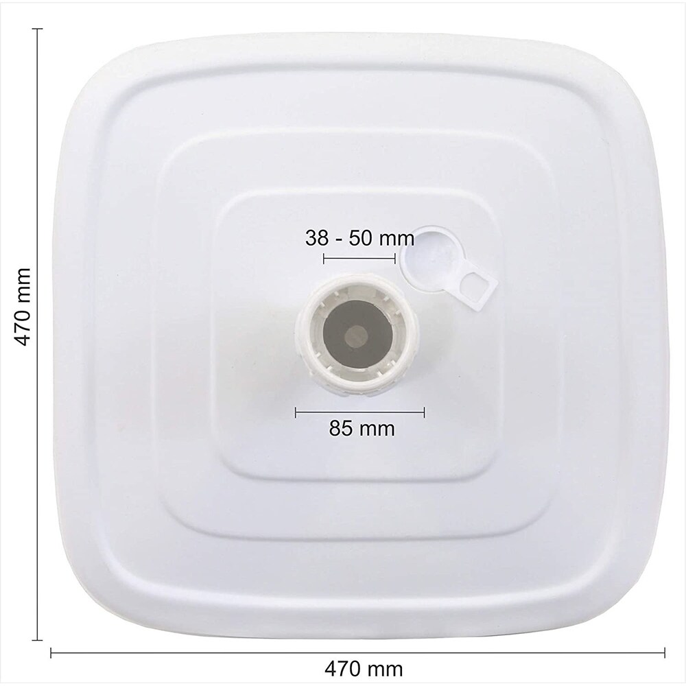Suport umbrela KI, polipropilena, 47 x 47 x 23.5 cm, alb