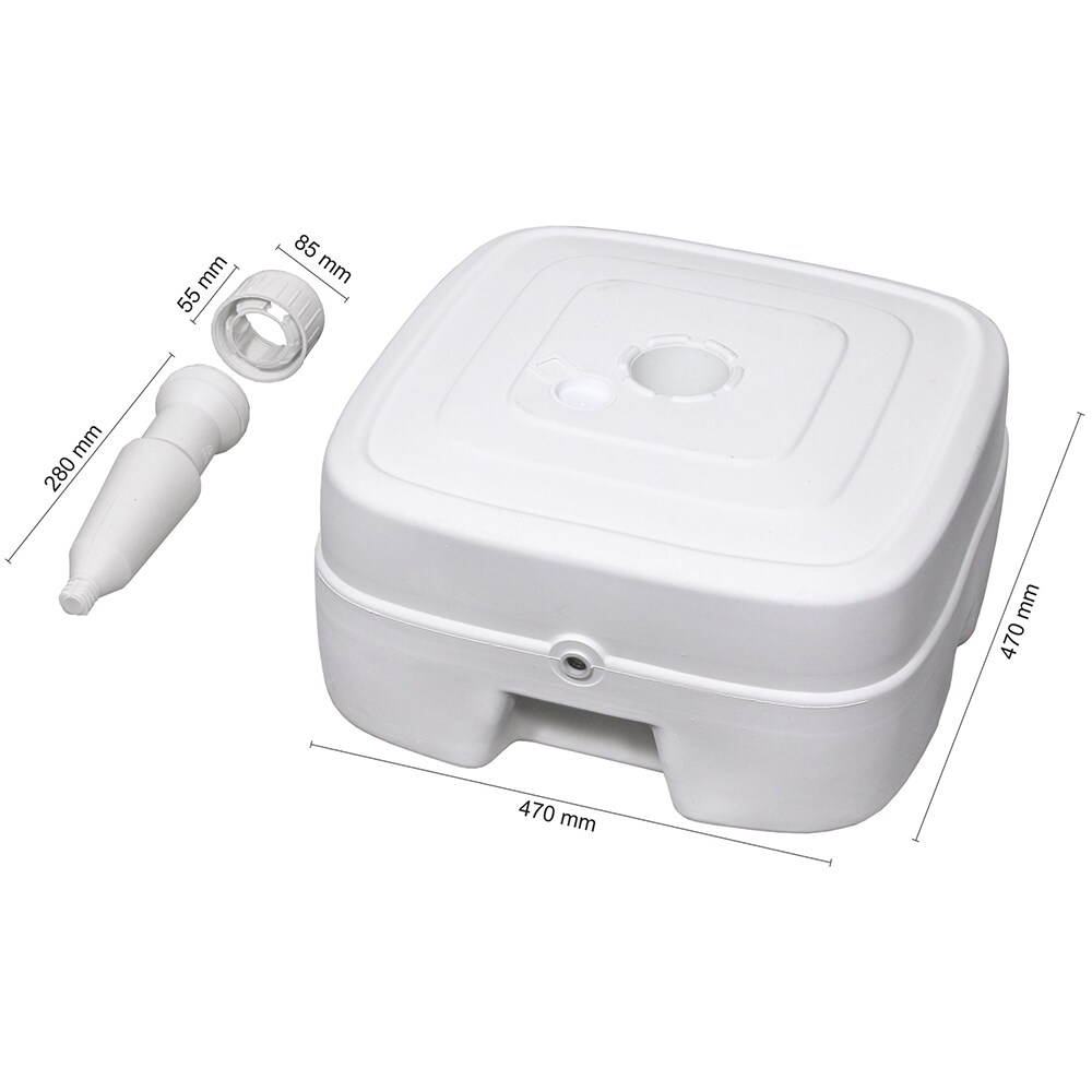 Suport umbrela KI, polipropilena, 47 x 47 x 23.5 cm, alb